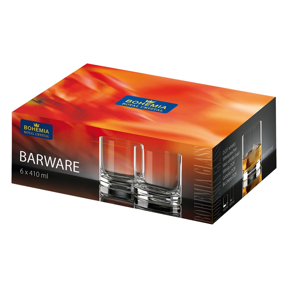 Crystal Whisky Glass ROYAL CRYSTAL Bohemia Barware OF (Set of 6pcs) 23583