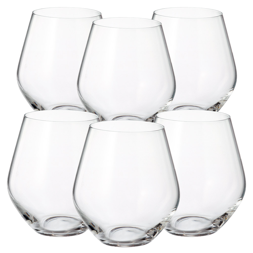 Crystal Water Glass ROYAL CRYSTAL Bohemia Tori Titanium (Set of 6pcs) 28199 clear