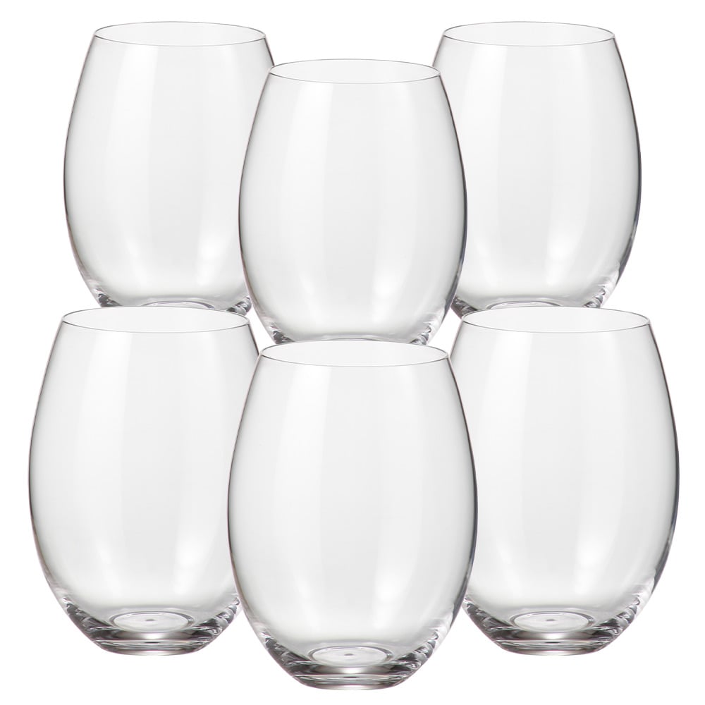 Crystal Water Glass ROYAL CRYSTAL Bohemia Cristallin (Set of 6pcs) 25150 clear