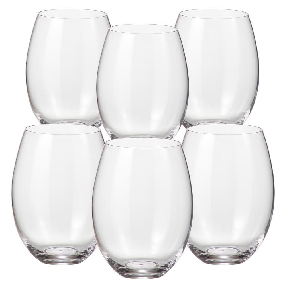 Crystal Water Glass ROYAL CRYSTAL Bohemia Cristallin (Set of 6pcs) 28359 clear