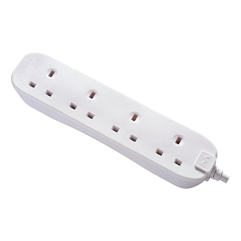 MASTERPLUG BFG5N Beyaz 5m 4'lü UK Uzatma Kablosu
