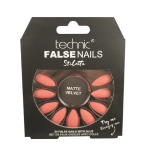 Technic Sahte Tırnaklar Stiletto - Mercan Mat