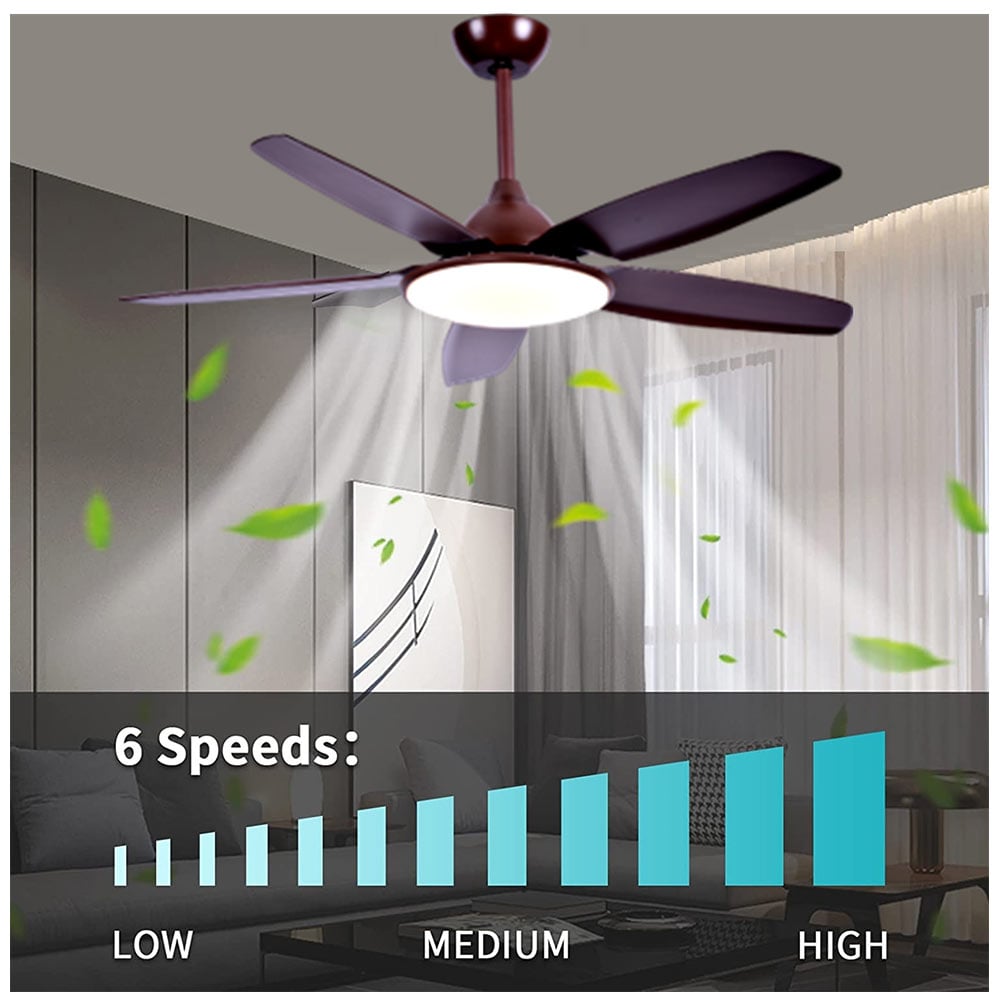 Ceiling Fan 52" MATESTAR MAT-5491BR brown