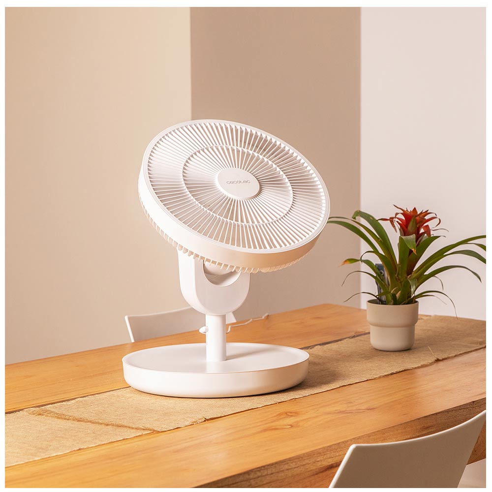 Floor/Desktop Fan 13" with Battery CECOTEC EnergySilence 2600 Sunflower Portable 08243 white