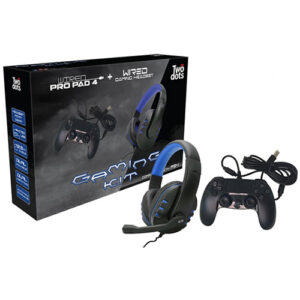 Kablolu PS4 Pro 4 Siyah Gamepad + Mikrofonlu Kulaklık TWO DOTS Gaming Kiti TDGT0085