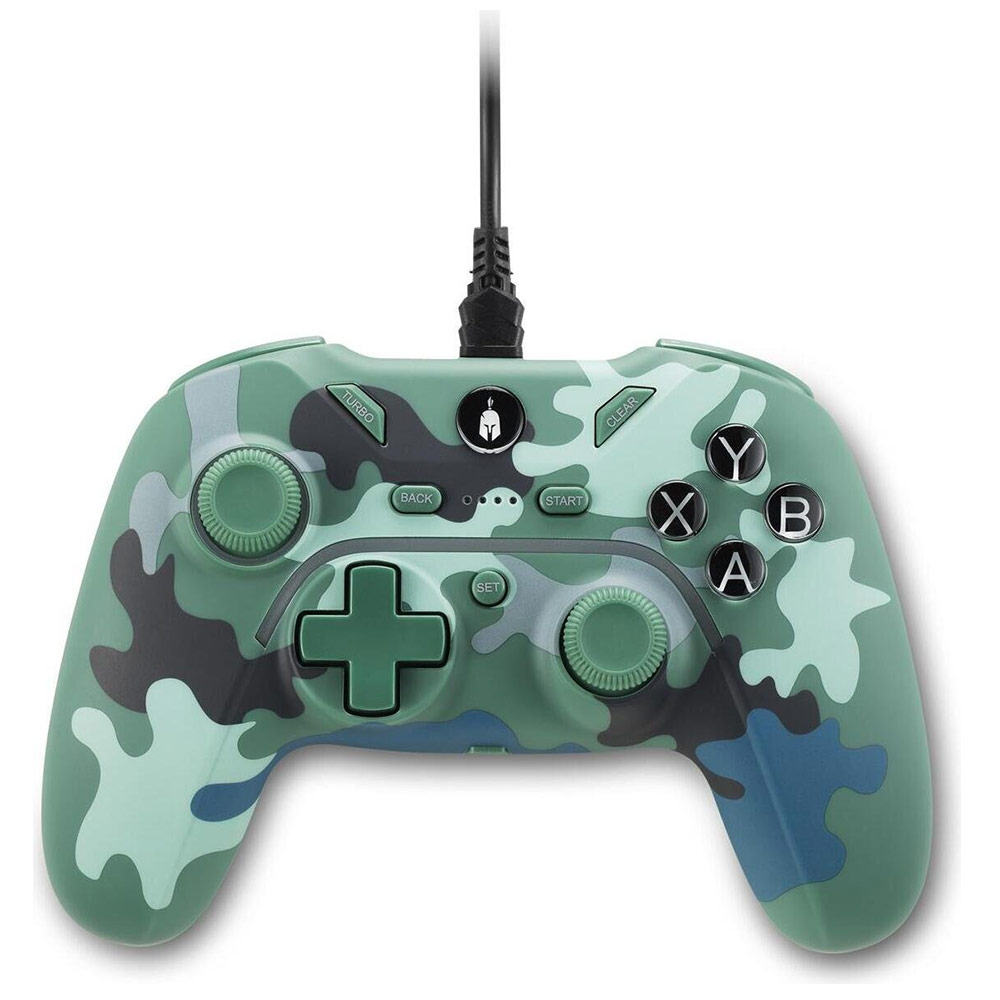 Kablolu PC/PS3 Oyun Kolu SPARTAN GEAR Pelekys Yeşil Kamuflaj