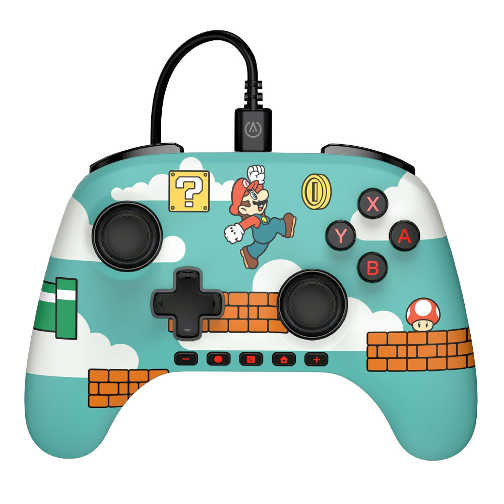 Nintendo Switch için Kablolu Oyun Kumandası 2 POWER A Advanced Mario time