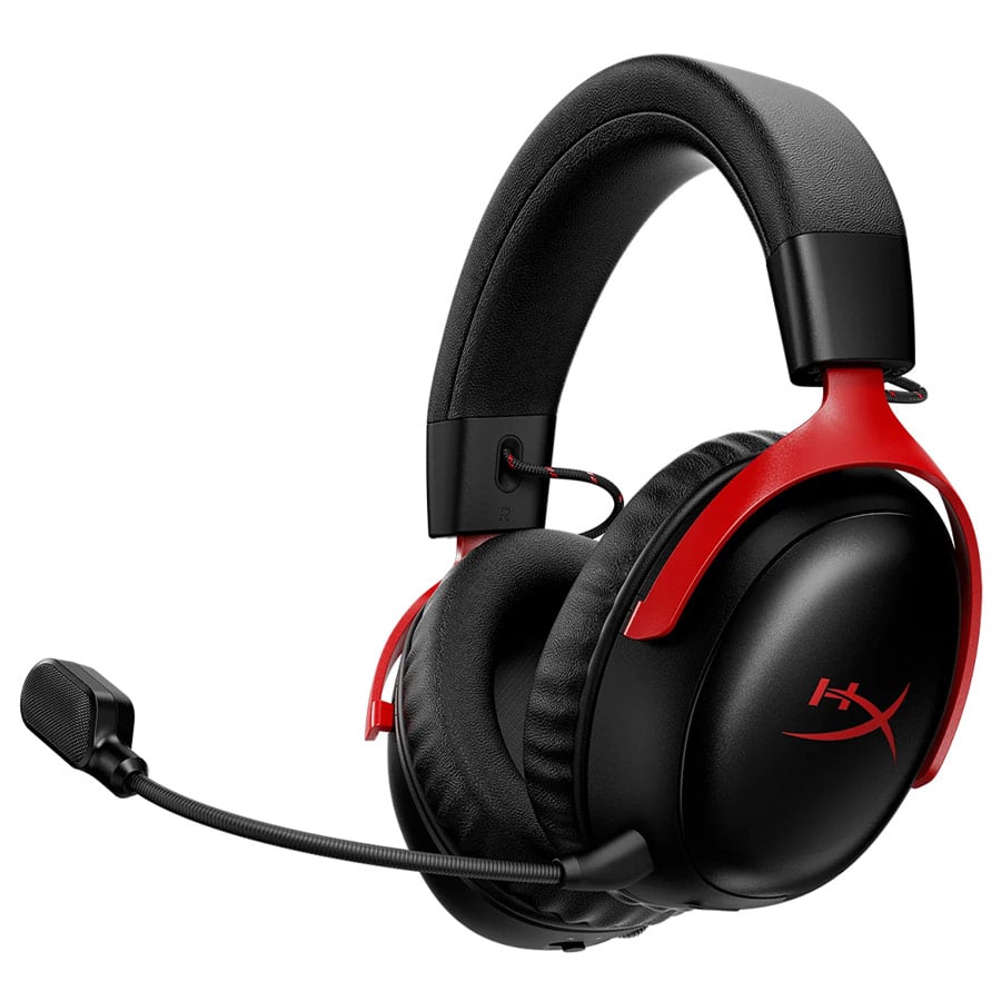 HyperX Cloud III S Kablosuz Mikrofonlu PC Kulaklığı Siyah/Kırmızı