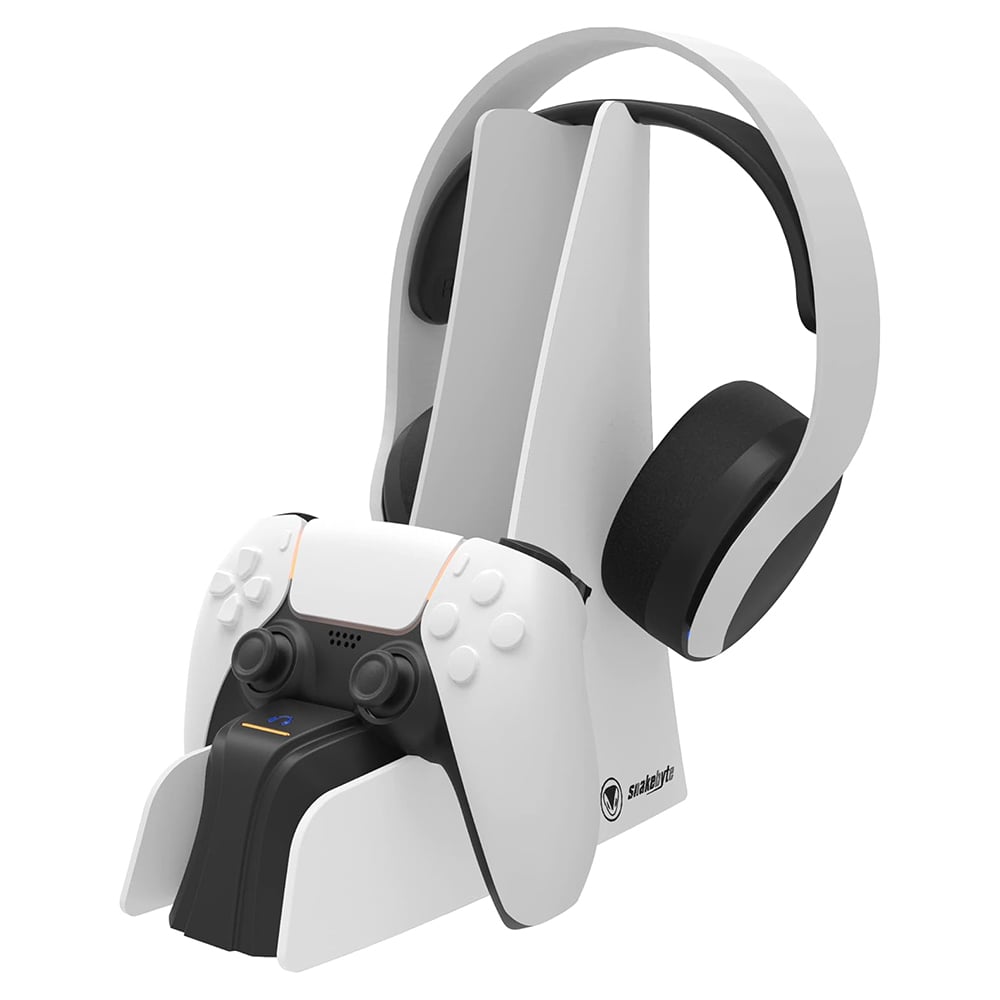 SNAKEBYTE SB918230 Beyaz PS5 Gamepad/Kulaklık Çiftli Şarj İstasyonu