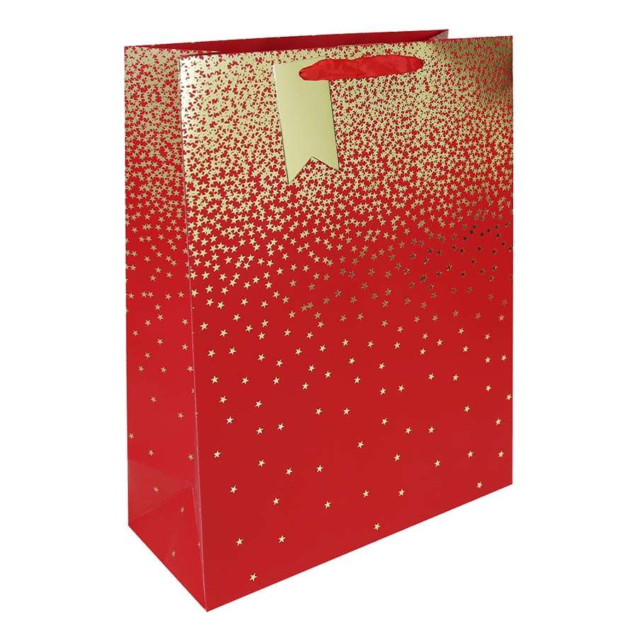Gift Bag Ombre (L) EUROWRAP 34831-2C kırmızı/altın