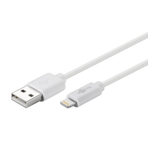 GOOBAY 54600 Beyaz USB-A Erkek/Lightning Erkek Kablosu 2.0 1m