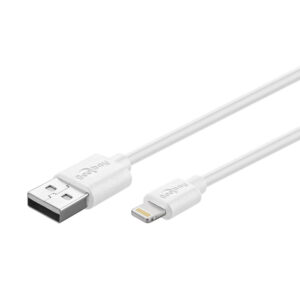 GOOBAY 72907 Beyaz 2m USB-A Erkek/Lightning Erkek Kablo 2.0