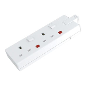 HANLIGHT A5952 Beyaz UK Uzatma 2 Yollu 2 Anahtarlı