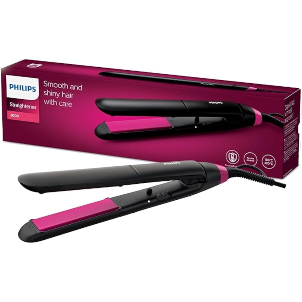 Hair straightener PHILIPS StraightCare Essential ThermoProtect BHS375 black