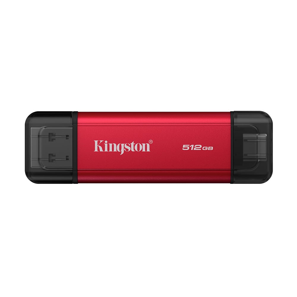 Taşınabilir SSD 512GB KINGSTON Dual SPSD/512GB kırmızı/siyah