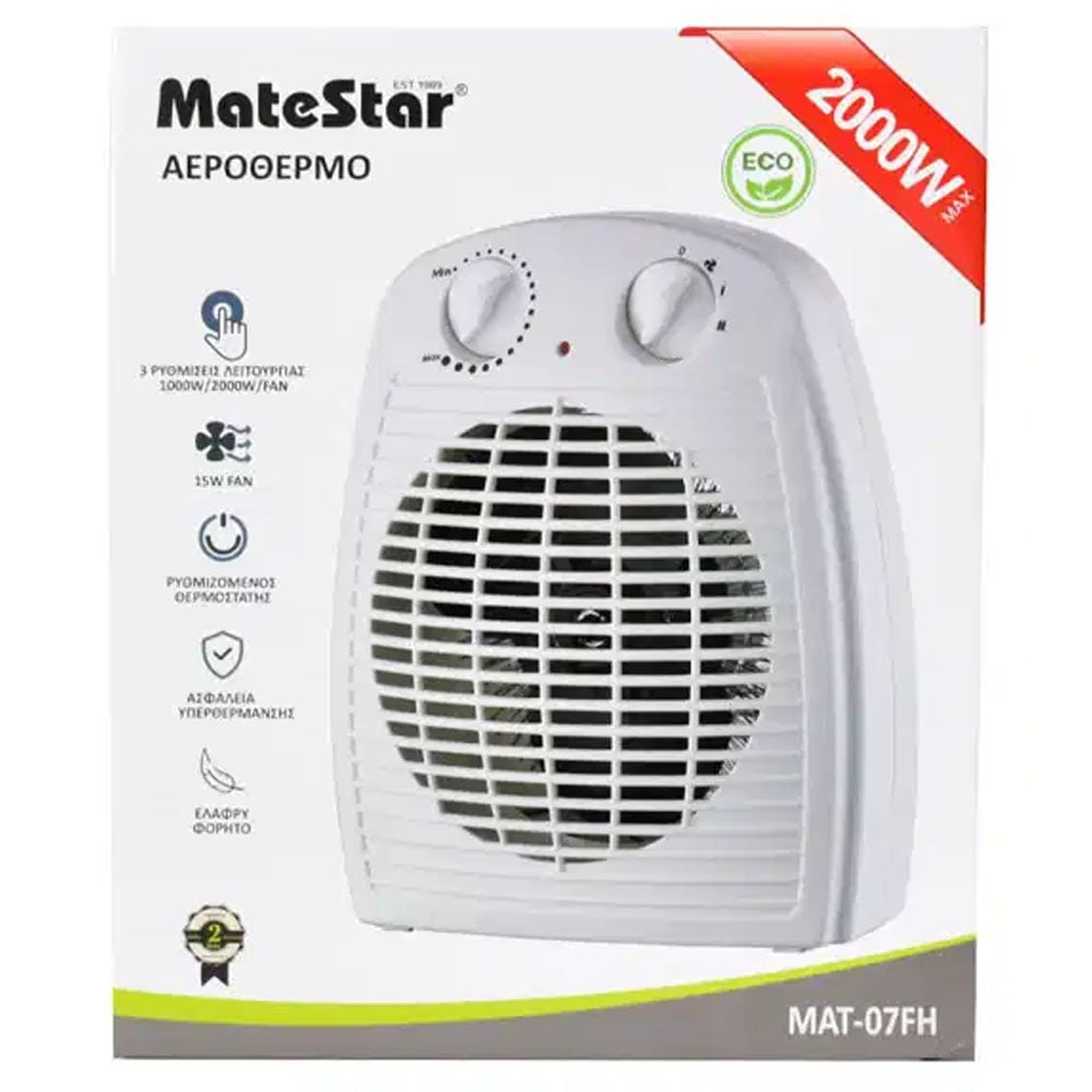 Fan heater MATESTAR 2000W MAT-07FH grey