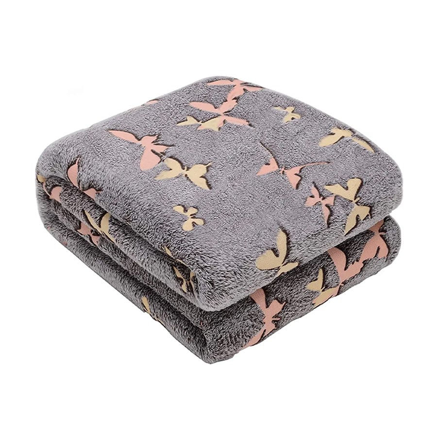 Blanket KANGURU Glow Butterflies 130x150cm 1195