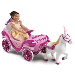 HUFFY Disney Princess Royal Atlı Araba ve Oyuncak Elektrikli Araba 17398W pembe