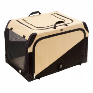 Travel Cage Katlanabilir XL 106x71x69cm Bej/Siyah