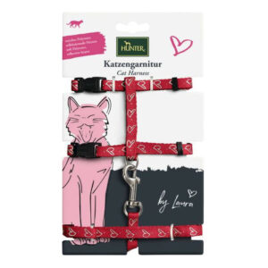 Kedi Harness+Kayış ``Laura Tarafından`` Kırmızı