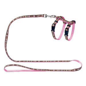 Harness + Tasma Seti Işık Pembe