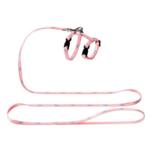 Kedi Harness + Tasma Seti Tatlı Kedi Açık Pembe