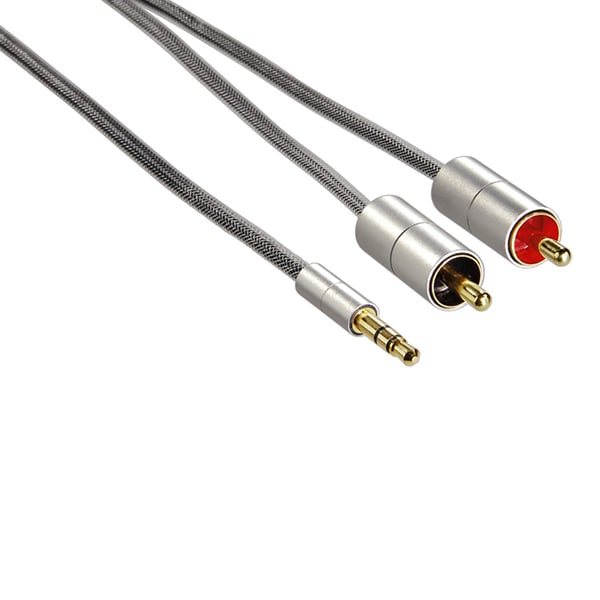 HAMA 00080865 “AluLine” 3.5 mm Jack'ten 2x RCA'ya Kablo