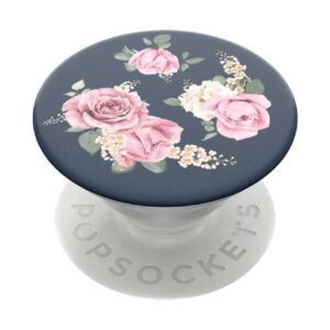 POPSOCKET 101371 PopSocket Vintage Parfüm, Mavi Pembe Çiçekli
