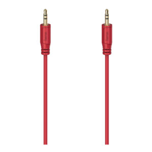 HAMA 00200727 Flexi-Slim Ses Kablosu 3.5 mm Jack, Kırmızı