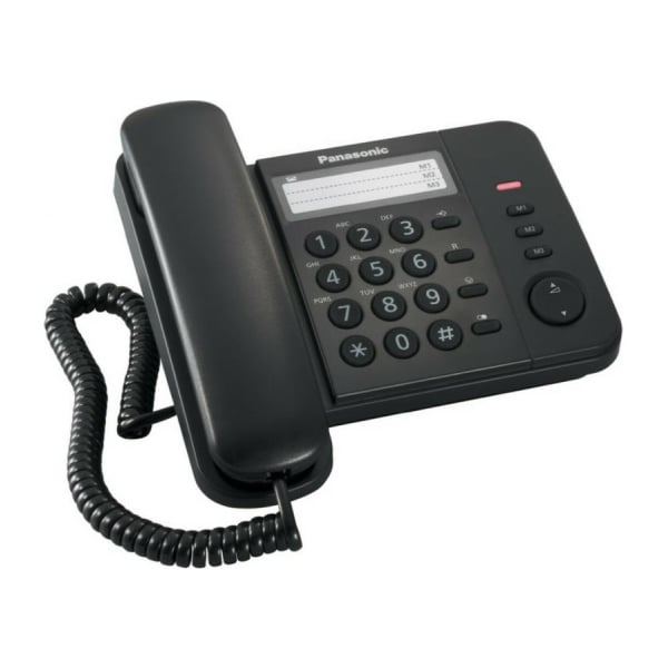 PANASONIC KX-TS520EX2B Tek Dokunuşlu Sabit Telefon, Siyah