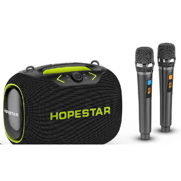 HOPESTAR Parti Kutusu Bluetooth Hoparlör Karaoke ve Mikrofonlarla