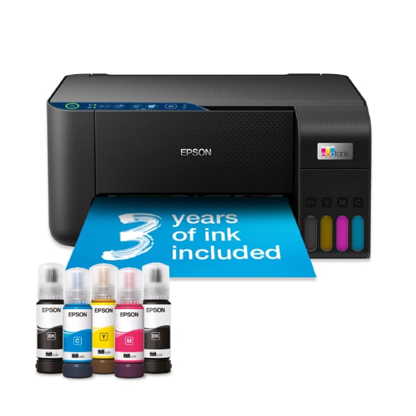 EPSON EcoTank L3271 Çok İşlevli Wi-Fi Mürekkep Tankı A4 Yazıcı, 3 Yıla Kadar Mürekkep İçerir, Siyah