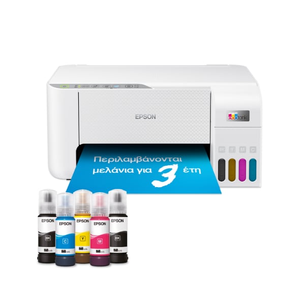 EPSON EcoTank L3276 Çok Fonksiyonlu Wi-Fi Mürekkep Tankı A4 Yazıcı, 3 Yıla Kadar Mürekkep Dahil, Beyaz