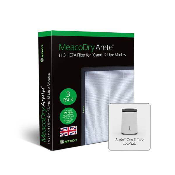 MEACO MeacoDry Arete H13 Hepa Filtreli Nem Alma Cihazı için 10 ve 12 Litrelik 3 Adet Filtre