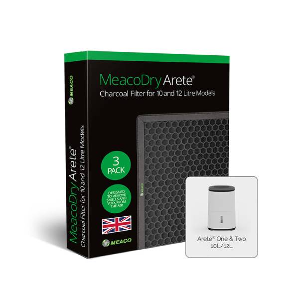 MEACO MeacoDry Nem Alma Cihazı için Arete Karbon Filtresi 10 & 12 Litre, 3 adet