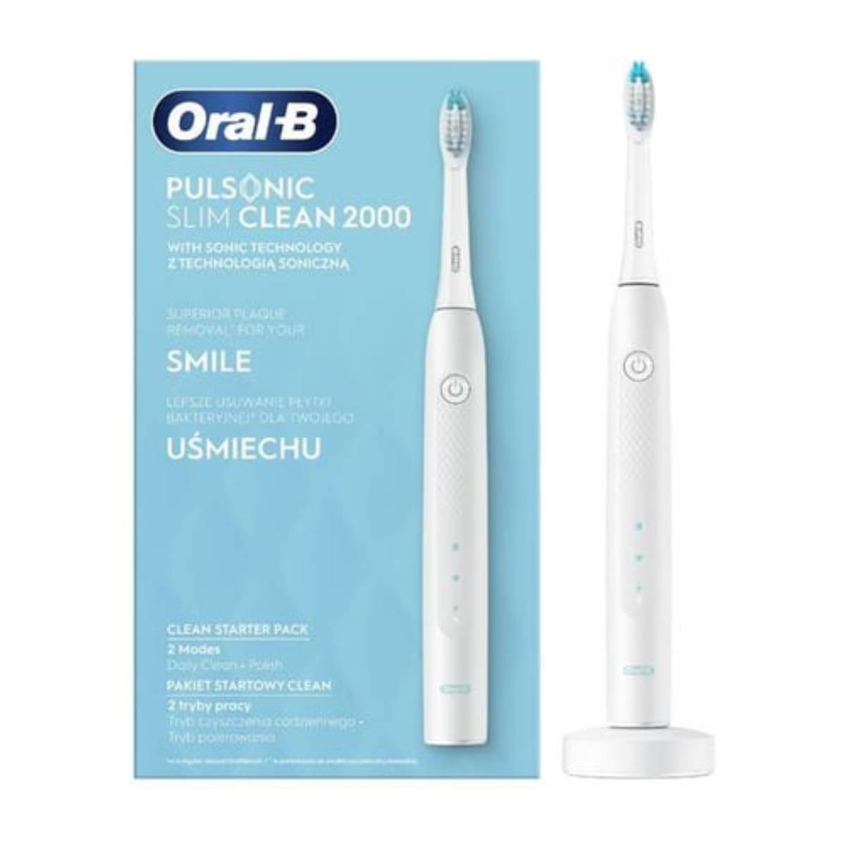 BRAUN Oral B Pulsonic Slim Clean 2000 Elektrikli Diş Fırçası, Beyaz
