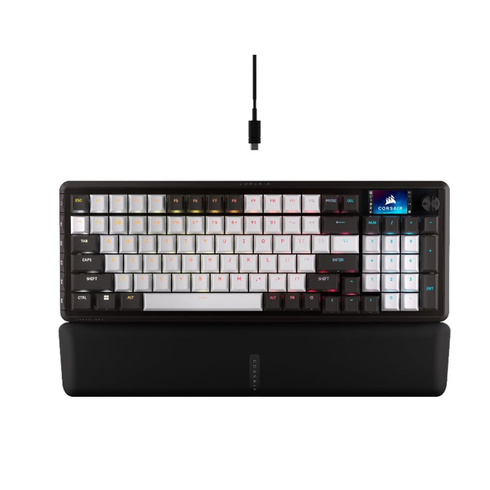 CORSAIR 96 Vanguard MLX Plasma Kablolu Gaming Klavye CH-91E921E-NA US RGB siyah/beyaz