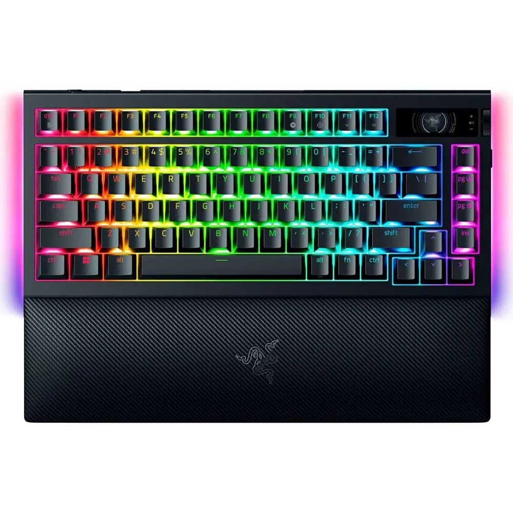 RAZER BlackWidow V4 Pro 75% Turuncu Anahtarlı Kablosuz Gaming Klavye RGB US Siyah
