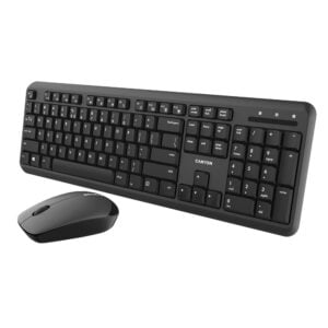 Kablosuz Klavye + Mouse CANYON Velvet tread SET-W20 UK Siyah