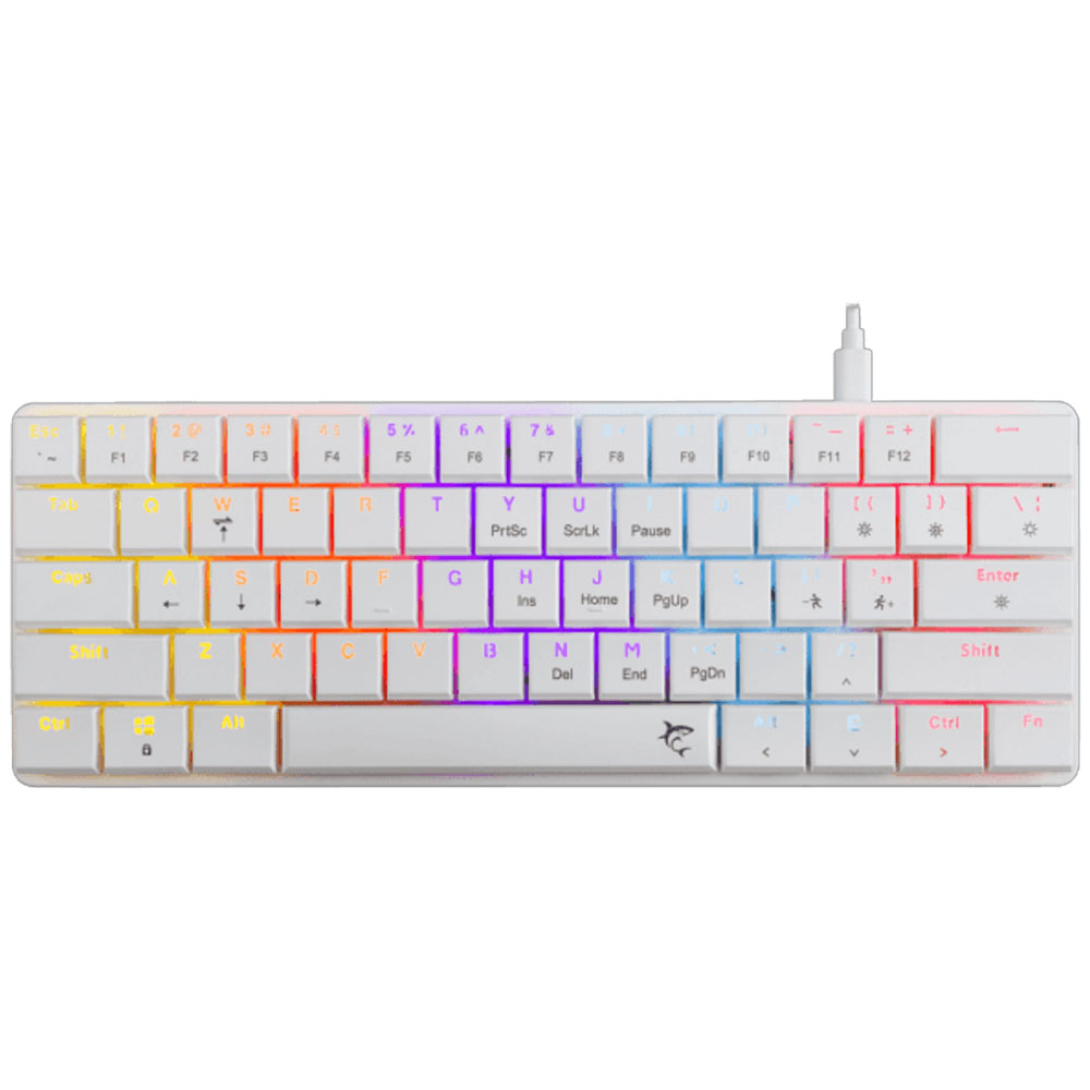 Gaming Kablolu Klavye WHITE SHARK Nagamaki Red Switch GK-006211 ABD Beyaz