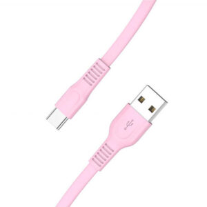 LAMTECH Flat LAM111825 1m Pembe USB-A Erkek/USB-C Erkek 2.0 Kablo