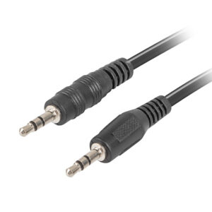 LANBERG CA-MJMJ-10CC-0012-BK 1.2m 3-pin Siyah 1x 3.5mm Jack Erkek - 1x 3.5mm Jack Erkek Ses Kablosu