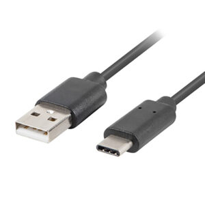 LANBERG CA-USBO-20CU-0005-BK Siyah USB-A Erkek/USB-C Erkek 2.0 Kablo 0.5m