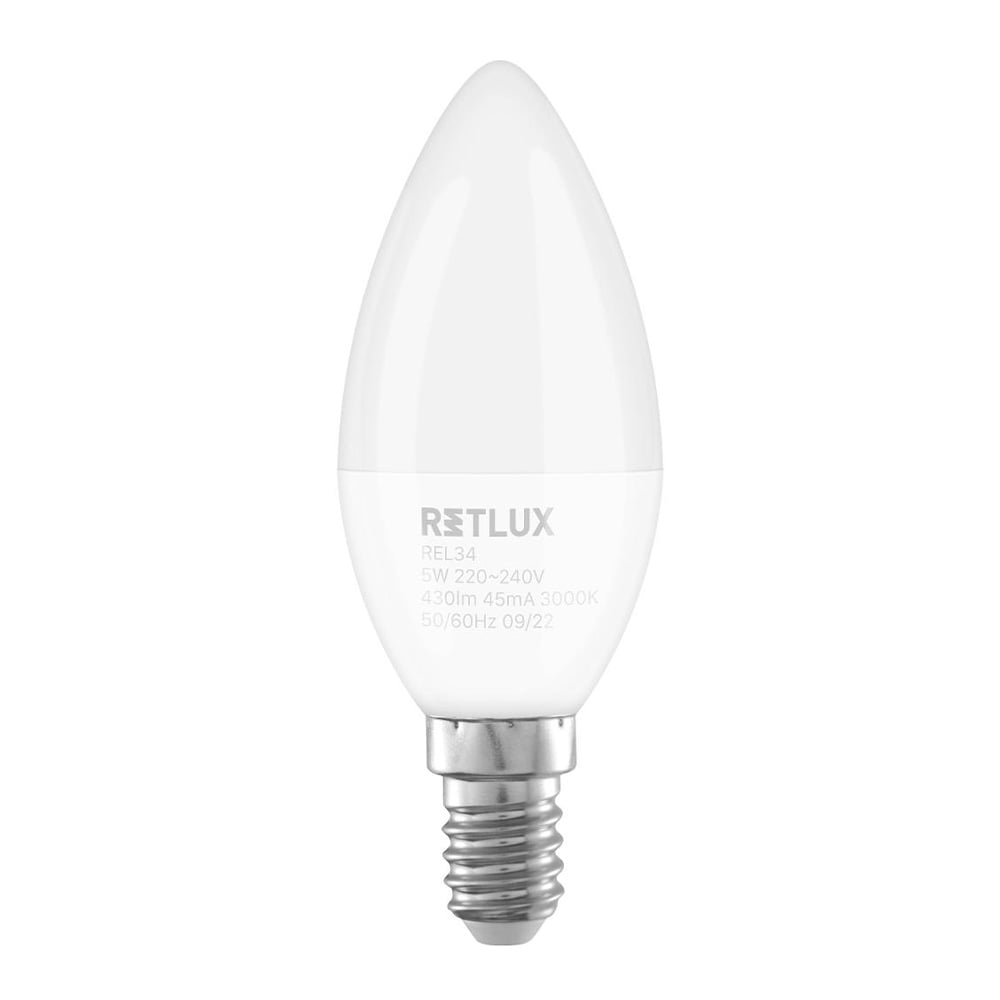 LED Mum Ampul C37 240V 5W E14 RETLUX REL 34 (2'li Set)