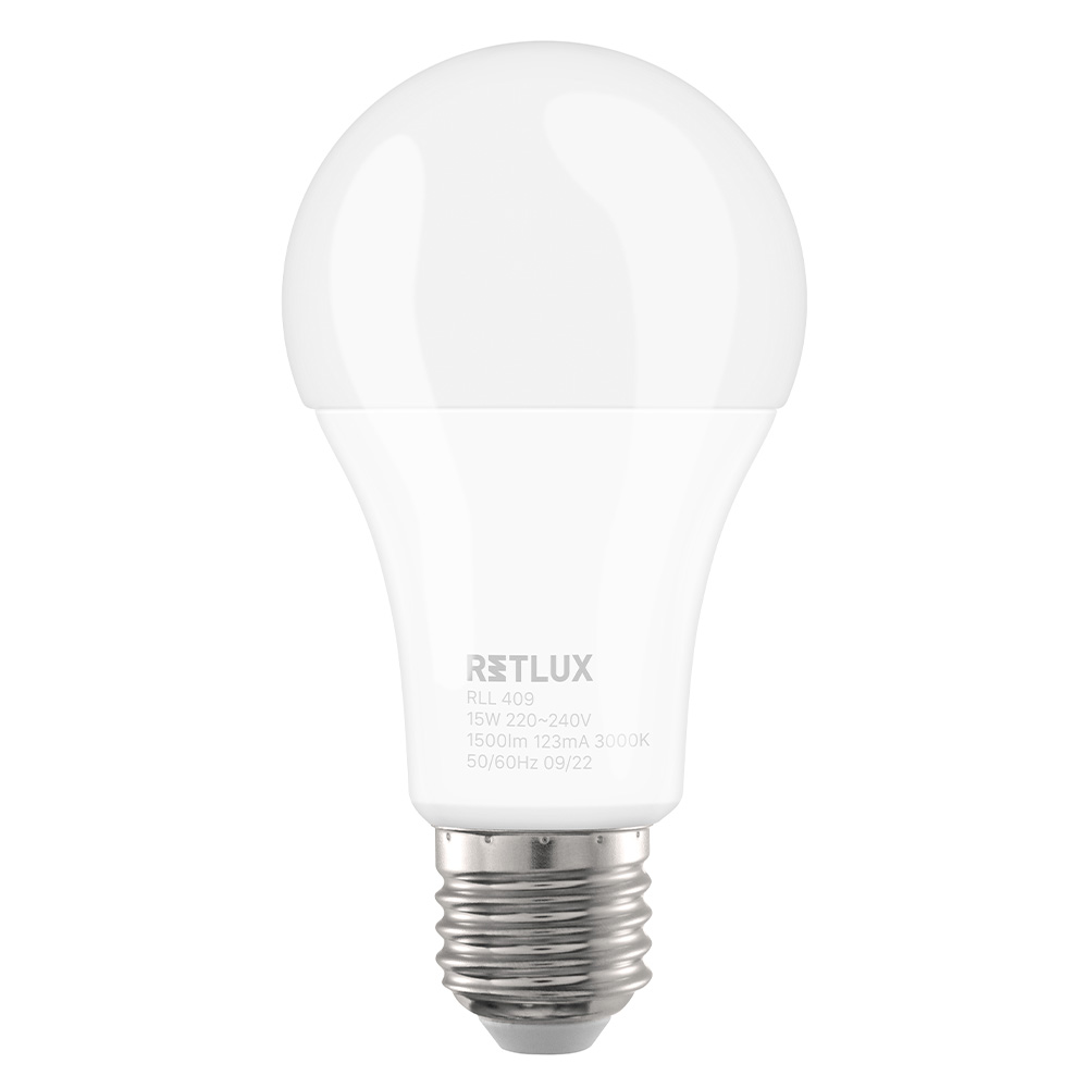 LED Lamba GLS A65 240V 15W E27 RETLUX RLL 409