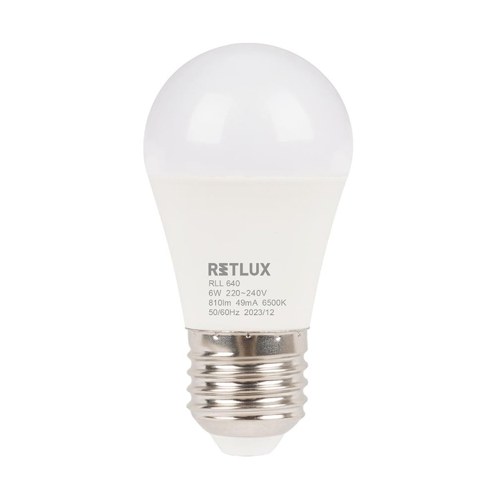 LED Lamba Mini Globe G45 240V 6W E27 RETLUX RLL 640