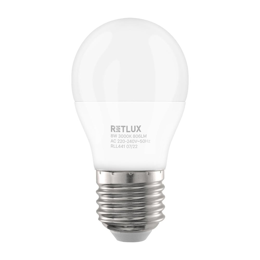 LED Lamba Mini Globe G45 240V 8W E27 RETLUX RLL 441