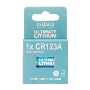 Lityum Pil 3V CR123A DELTACO ULT-CR123A-1P
