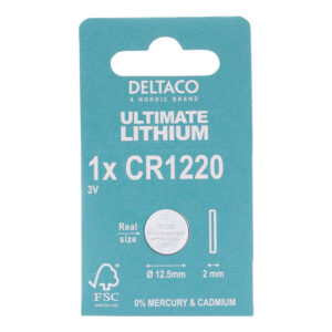 DELTAO ULT-CR1220-1P 3V CR1220 Lityum Düğme Pil