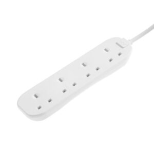 MASTERPLUG BFG3N-MP Beyaz 3m 4'lü UK Uzatma Kablosu